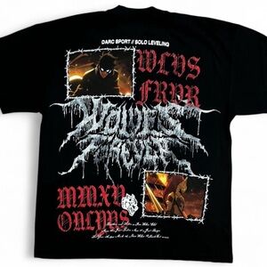 NWT OS Small Darc Sport x Solo Leveling "Demon Knight" Tee in Black